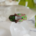 Sea Glass Polymer Clay and Stainless Steel Ring